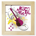 thumbnail image 1 of Rock Music Guitar Music Instrument Square Picture Frame Wall Tabletop Display, 1 of 3