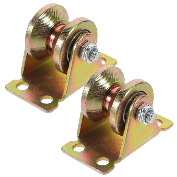 2 uds bloque de polea pequeño rueda de polea silenciosa ruedas de polea resistentes para montaje en techo de pared de pista proyectos de bricolaje