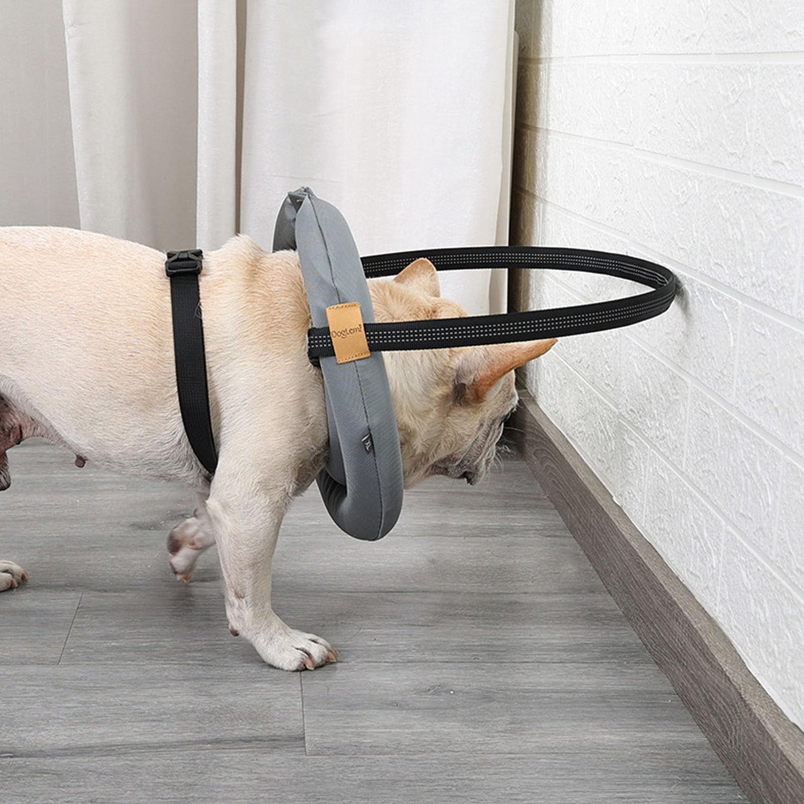 Small Dog Blind Dog Harness Guiding Device, Lightweight Collar for Blind Cat Small Dog, Adjustable Blind Cat Accessories, Pet Anti-Collision Ring Collar for Protective & Build Confidence XS