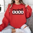 thumbnail image 4 of Baseball Sweatshirt for Mom's Checkered Baseball Mom Sweatshirt Women Gift for Softball Mom, 4 of 6
