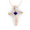 Rose Gold, variant on Round Blue Sapphire Infinity Cross Pendant Valentine's Day Gift For Girlfriend || Ali Baba Jewellery