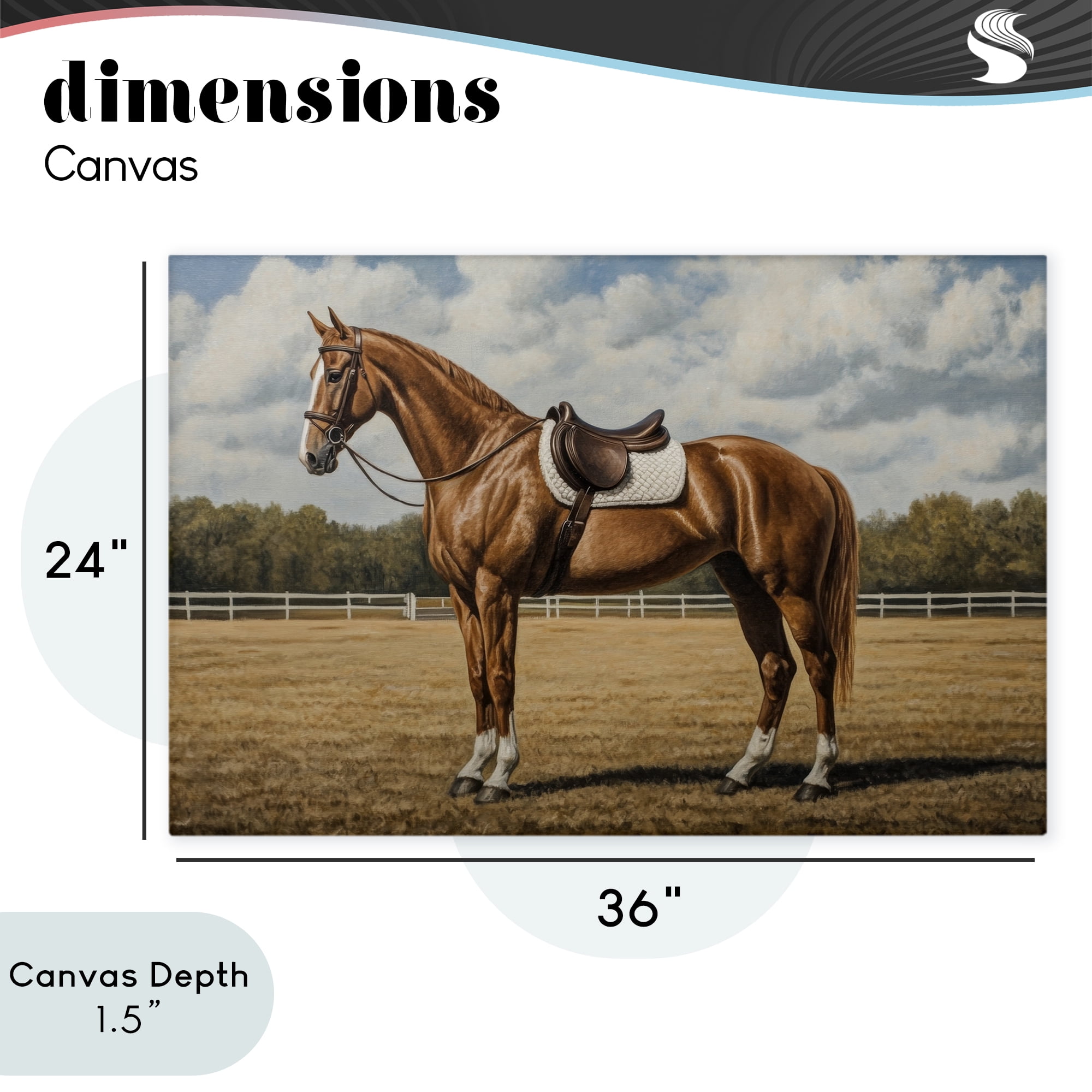 Stupell Industries Saddled Up Chestnut Horse Canvas Wall Art, design by Petal Prints Design