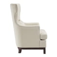 thumbnail image 4 of Pemberly Row Traditional Fabric Upholstered Wingback Chair with Pillow in Beige, 4 of 8