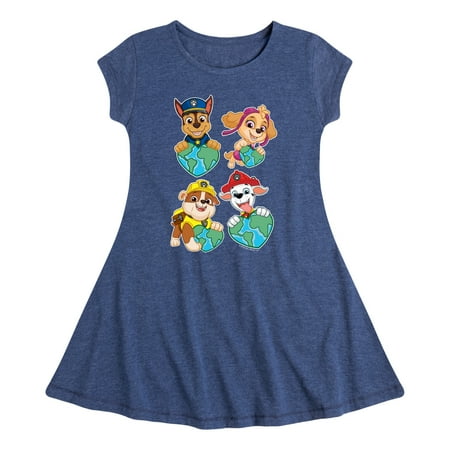 

Paw Patrol - Heart Earth - Toddler And Youth Girls Fit And Flare Dress