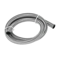 Car Stainless Steel Braided Mesh Hose 3.3ft 1/2" AN8 Fuel Hose Oil Gas Line Replacement Silver Tone