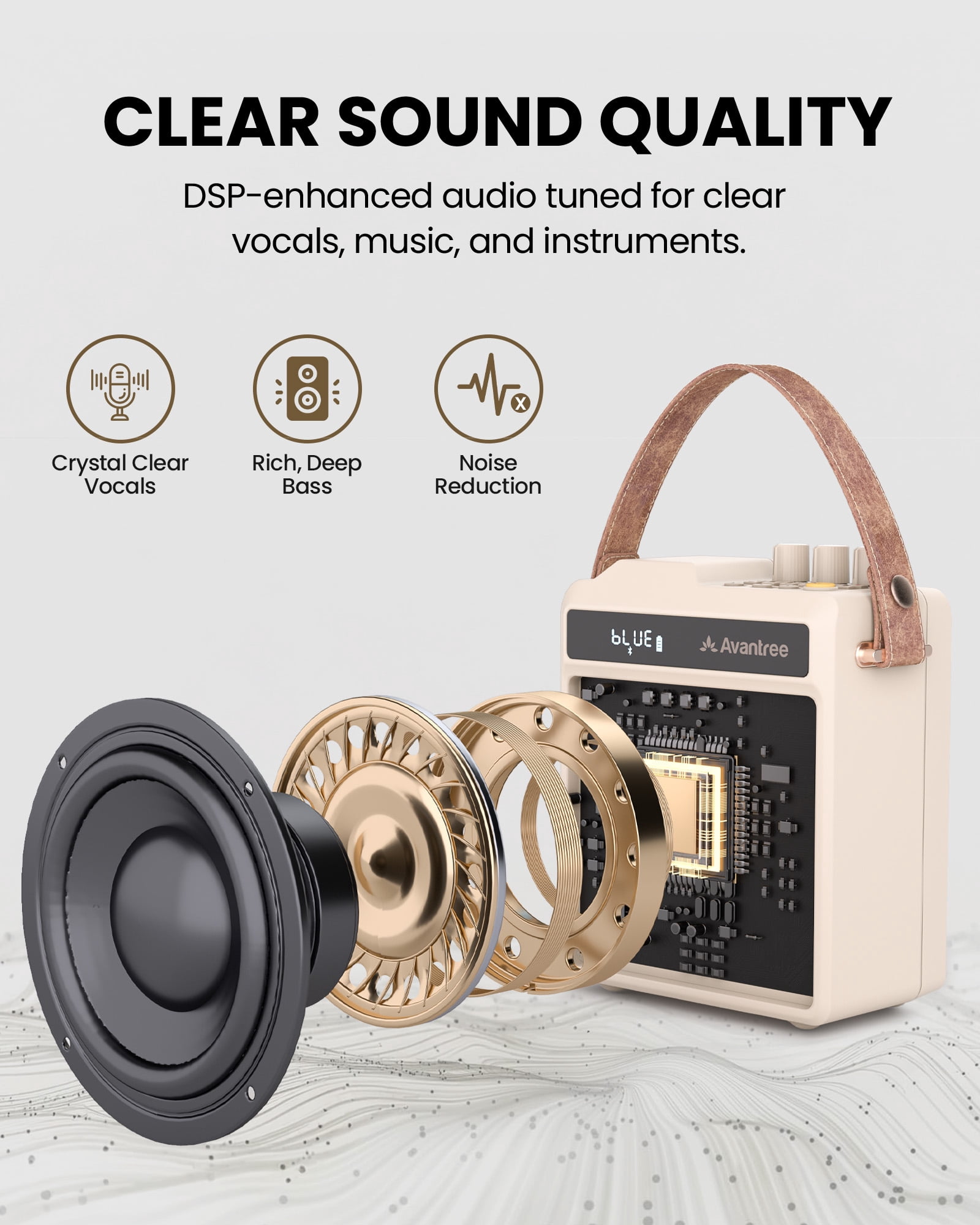 Avantree VoxAmp Duo – Portable Wireless Voice Amplifier Microphone and Speaker Set