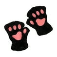 thumbnail image 1 of fastboy Cute Half Finger Gloves For Soft And Comfortable Feel Easy To Wear Bear Claw Fingerless Gloves black 1Set, 1 of 6