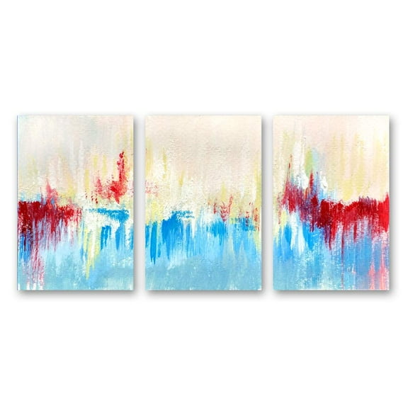 wall26 3 Panel Canvas Wall Art Abstract Pictures Home Wall Decorations for Bedroom Living Room Paintings Canvas Prints Framed - 16"x24" x 3 Panels