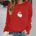 thumbnail image 4 of Mgmyaa Crewneck Sweatshirt for Women Christmas Printed Oversized Fall Winter Long Sleeve Top, 4 of 5