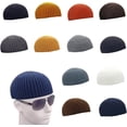 thumbnail image 2 of Kukuzhu Unisex Brimless Knitted Beanie Above Ears Fashion Fisherman Skull Cap Hat for Men Women, 2 of 2