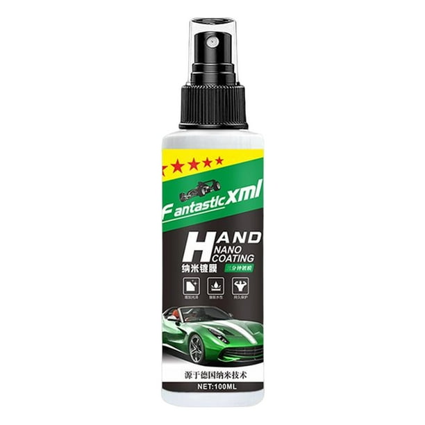 Recubrimiento en aerosol nanocerámico, resistente al agua, sin agua, para lavado de autos, pulido líquido en aerosol 100ml