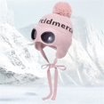 thumbnail image 2 of MEICHEN Winter Beanie Hat With Goggles Fashion Solid Color Warm Trapper Hat Knitted Skull Cap for Skiing Cycling, 2 of 7