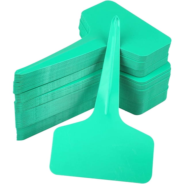RV Juego de 100 etiquetas para plantas de plástico verde, 6 x 10 cm Rojo Verde