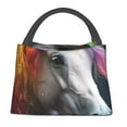thumbnail image 1 of Balery Colorful Haired White Horse Bolsa de Aislamiento Portátil – Bolsa de Almuerzo con Forro de Aluminio Mejorado, Funda Impermeable y Fácil de Limpiar para Picnic y Caja de Almuerzo, 1 of 6