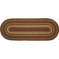thumbnail image 3 of VHC Brands Tea Cabin Rustic Jute Green Textured Striped Oval Kitchen Table Decor Runner 13"x36", 3 of 11