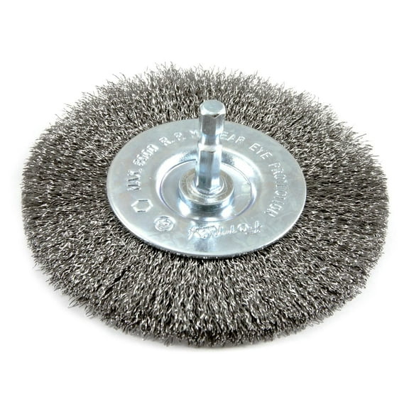 Forney 4 in. Crimped Wire Wheel Brush Metal 6000 rpm 1 pc.