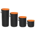 thumbnail image 2 of Matsuzay Estuche protector de lente de cámara de video de neopreno impermeable portátil de 2 colores Estuche grueso Accesorios de cámara y óptica naranja+negro XG, 2 of 8