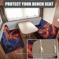 thumbnail image 2 of XYZCANDO Fire and Ice Wolf RV Dinette Cushions Comfortable Camper Accessories Washable Loveseat Sofa Chair Cover Furniture Protector Soft 2 Seat Sofa Cover for RV Camper Car Bench Red, 2 of 7