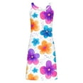thumbnail image 4 of Fmbrln Summer Dress for Women Sleeveless Tank Dress Beach Vacation Mini Dress Fashion Casual Loose Floral Print Sundress, 4 of 6