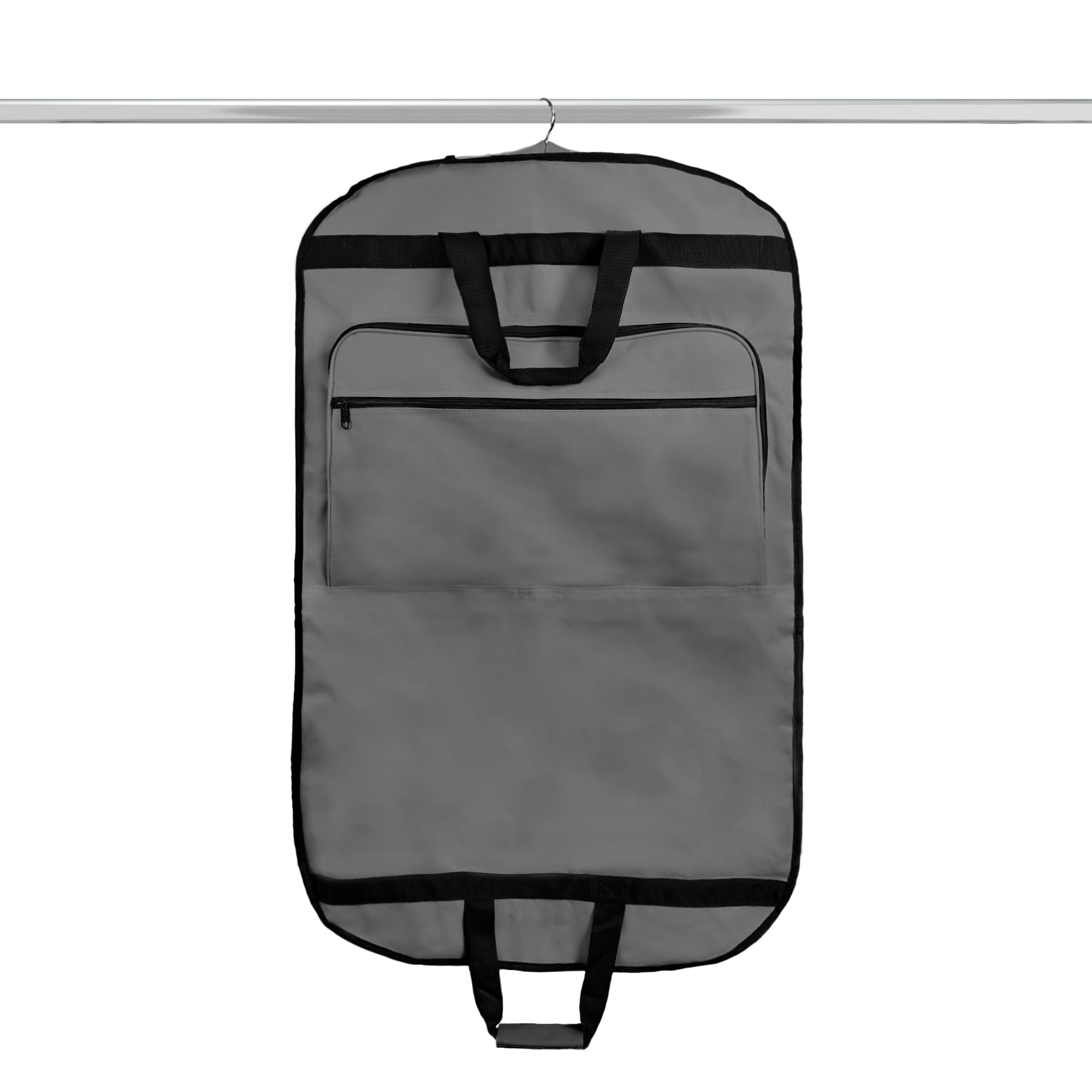 DALIX 39" Business Garment Bag Cover for Suits and Dresses Clothing Foldable w Pockets in Gray
