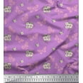 thumbnail image 1 of Soimoi Cotton Poplin Fabric Leaves,Floral & Butterfly Print Sewing Fabric Yard 56 Inch Wide, 1 of 3