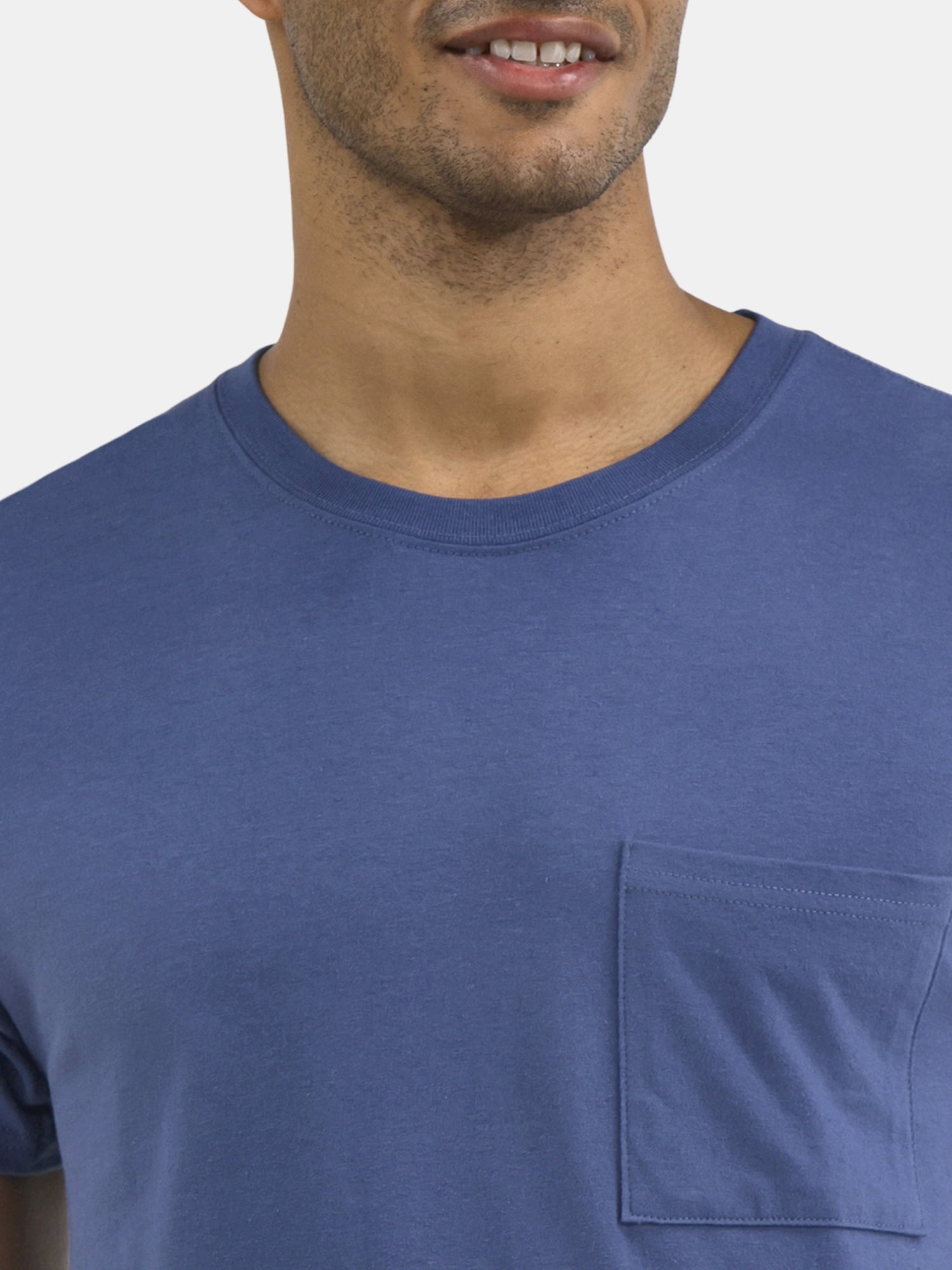 Athletic Works Men's and Big Men's Cotton Pocket Tee, Sizes XS-5XL and Tall Sizes