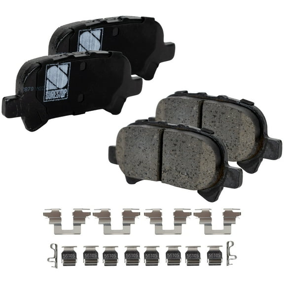 Brake Pad Set Compatible with 2000-2007 Toyota Avalon 2000-2006 Camry 6Cyl 4Cyl 3.5L 3.0L 2.4L 3.3L Rear