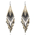 thumbnail image 1 of Pendientes de borla con cuentas estilo Boho - Pendientes colgantes de borla con cuentas hechos a mano, 1 of 5