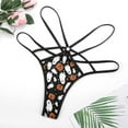 thumbnail image 4 of Black Halloween Background with Pumpkin Open Type Women's Panties Crotch Opening G-strings Thongs Lingeries Underwear, 4 of 7