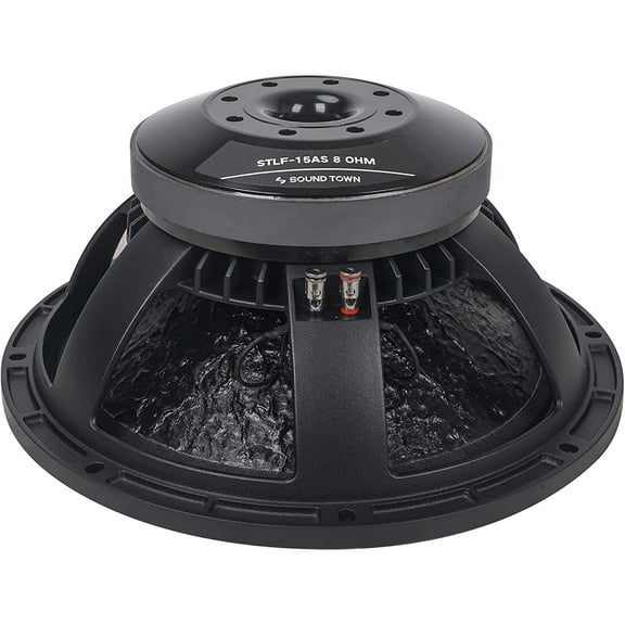Sound Town 15" 600W Cast Aluminum Frame Replacement Subwoofer, Low Frequency Driver for PA/DJ Cabinets (STLF-15AS)