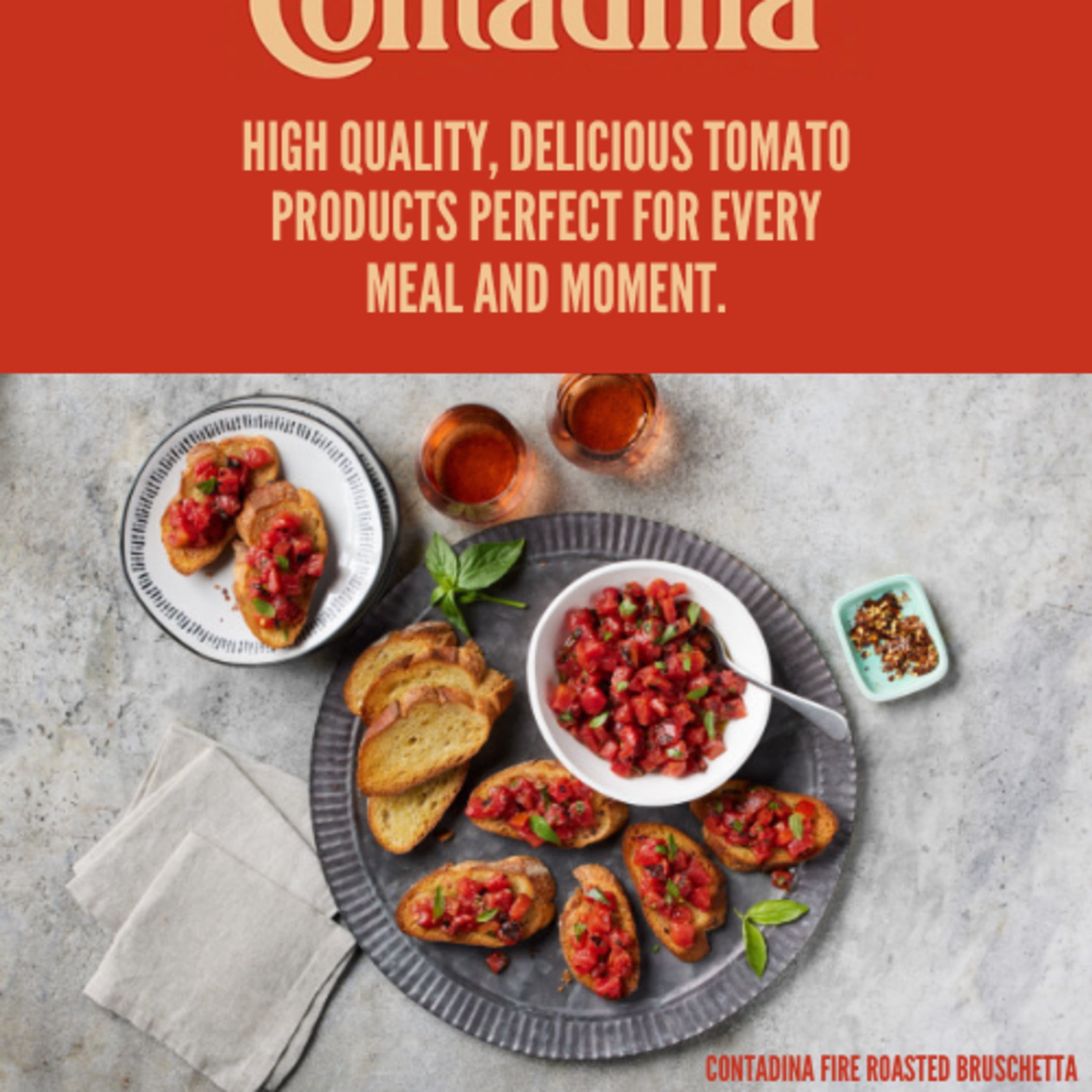 (12 pack) Contadina Fire Roasted Diced Tomatoes with Garlic, 14.5 oz Can