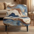 thumbnail image 2 of HELLHERO Marble Texture Elastic Bottom Wear-Resisting Armless Accent Chair Protector Anti-Crease Armless Accent Chair Cover for Armless Chair, 2 of 8