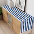 thumbnail image 4 of Coastal Turtle Table Runner - 36 Inch Long, Kitchen Dining Table Runner Dresser Scarves, Blue Stripe Navy White Geometric Ocean Farmhouse Decor for Coffee Tables Wedding Party Banquet, 4 of 8