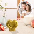 thumbnail image 2 of QianGlow Valentine's Day Resin Statues, Solid Color Finger Heart Shape Funny Desktop Figurines, Home Holiday Decoration, Valentine's Day Decor & Gift for Couples,Yellow, 2 of 4