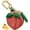 peach, variant on Cute Fruit Leather Bag Charm Y2K Strawberry Keychain With Zipper Kawaii Strawberry Mini Coin Purse Accessories