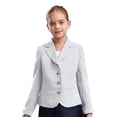 thumbnail image 3 of TiaoBug Kids Girls Blazers Long Sleeve Lapel Collar Formal Casual Suit Jacket School Uniform Blazer Coat Ivory 16, 3 of 6