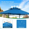 thumbnail image 6 of COBANA Grill Gazebo 8’ by 5’ Outdoor Patio Backyard BBQ Grill Shelter Double Tiered Soft Canopy Top with Steel Frame and Bar Counters, Blue, 6 of 7