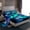 Blue Green Purple, variant on Manfei Lake House Twin Sheet Sets 3pcs for Boys Girls,Rustic Cottage Twin Fitted Sheet Microfiber,Nature Scenery Breathable Flat Sheet,Ultra Soft Home Decor