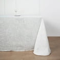 thumbnail image 3 of BalsaCircle 90" x 156" White Rectangular Premium Polyester Faux Burlap Tablecloth Reception, 3 of 7
