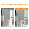 thumbnail image 6 of HOROW 1.28GPF Round Bathroom Compact One Piece Toilet Elongated Dual Flush Water Closet 12" Rough-in, 6 of 9