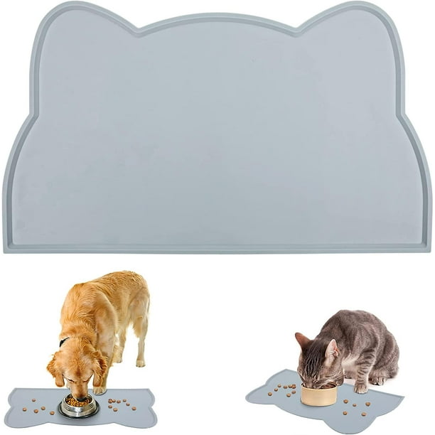 Cat Food Mat Silicone Waterproof Dog Food Mat Non skid Spill