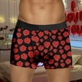 thumbnail image 2 of JHHLSF Mens Valentines Day Printed Underwear Style Red Bubble Special Love Rose Shorts Mid Waist Pink,L, 2 of 5