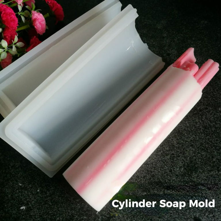 Cylinder Soap Mold Set, 10PCS Kaleidoscope Pull Through Soap Mold Set,  1000ml/35oz Silicone Column Mold for DIY Soap Candles, Handmade Soap  Silicone Tube Mold with 8 Templates, Soap Swirl Making Tool 