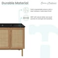 thumbnail image 4 of Classe 48 in. Brown Oak Bathroom Vanity With Black Ceramic Sink Top, 4 of 12