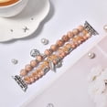 thumbnail image 2 of Beaded Bracelet Compatible for Apple Watch Band 38mm 40mm 41mm 42mm 44mm 45mm Women Handmade Crystal Beads Stretchy Dressy Charms Strap for iWatch Band Series SE 9 8 7 6 5 4 3 2 1, 2 of 6