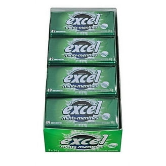 Excel Mints Peppermint, 34gm Tin, 8 Count (Imported from Canada
