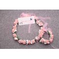 thumbnail image 5 of UBIUO - Corona rústica floral y ramillete de muñeca para novias, niñas de las flores, diadema con flores rosas ruborizadas, tiara, accesorio para el cabello para mujeres y niñas, 5 of 5