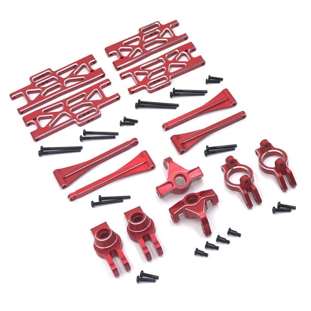 Asiento de metal en forma de C Bewildely para WLtoys 12402-A 12404 12409 Rojo