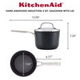 thumbnail image 2 of Sartén KitchenAid de inducción anodizada dura, antiadherente, 3 litros, 2 of 9