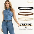 thumbnail image 3 of JASGOOD Women's Thin Leather Belt 3 Pack Trendy Belts for Jeans Pants Dress, 3 of 8